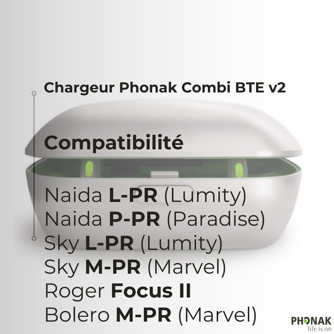 Chargeur Phonak Combi BTE v2