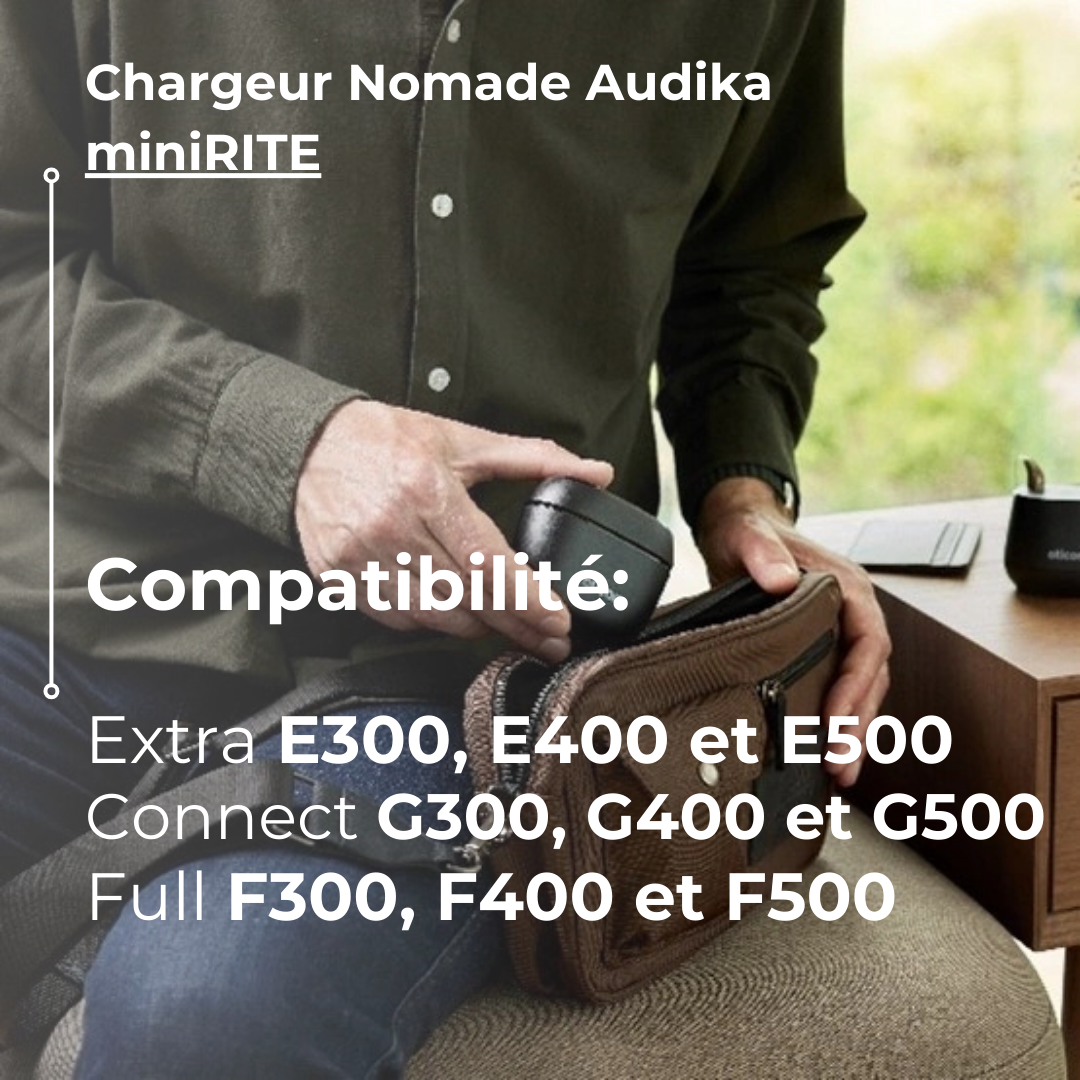 Chargeur de Voyage Audika pour miniRITE